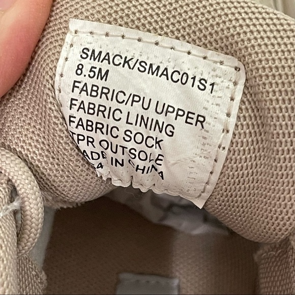 SOLD 🌟STEVE MADDEN SMACK SNEAKERS Nude natural sneakers 8.5 lace up sporty - Picture 14 of 15